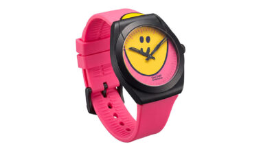 stuart semple’s happywatch shows a squished smiley face