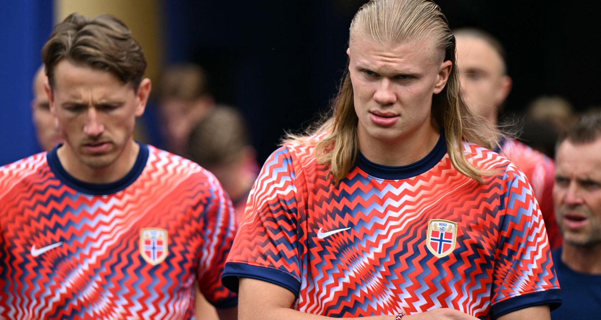 Why is Erling Haaland on the bench and not starting vs France tonight?