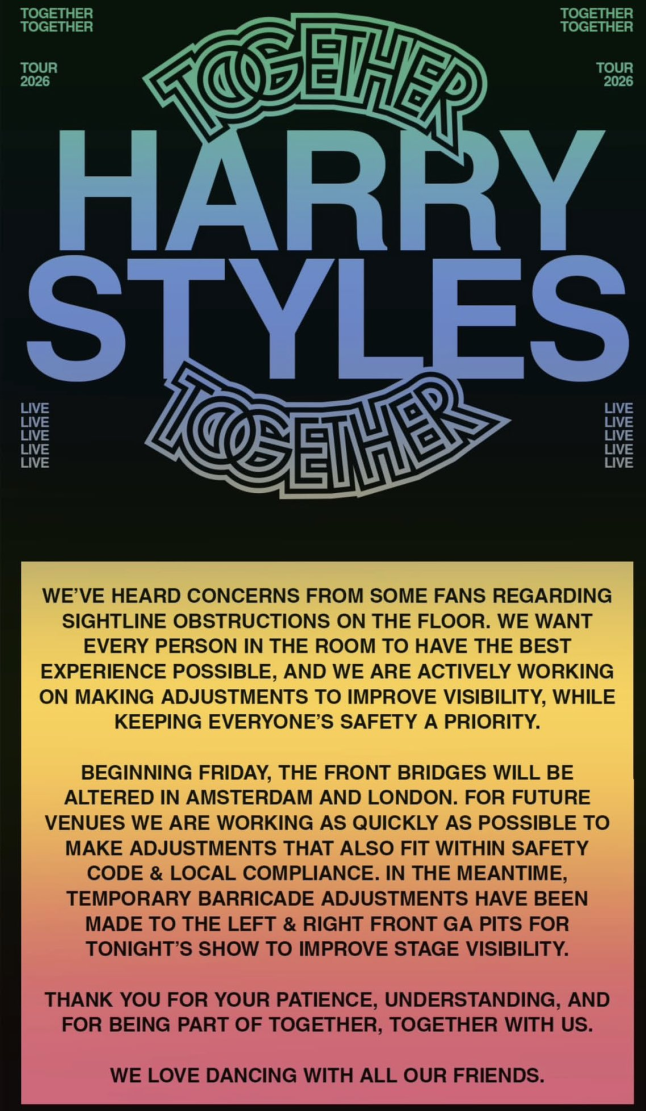 Harry Styles statement