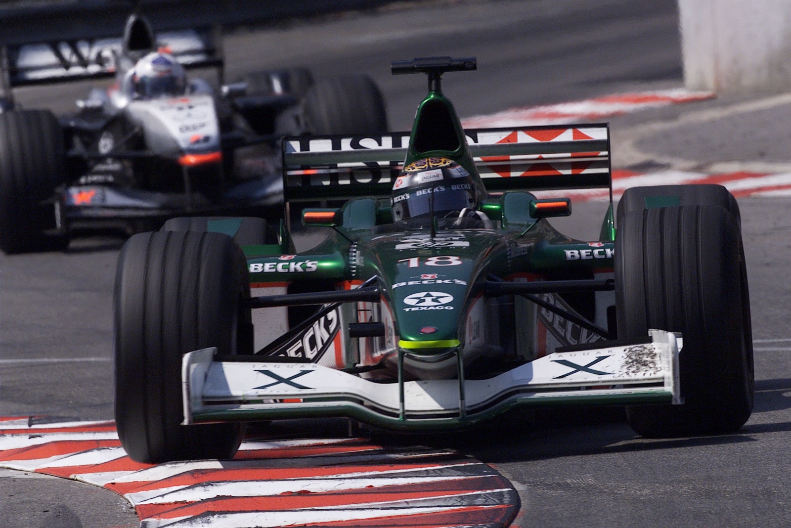 Eddie Irvine, Jaguar, at the 2001 Monaco GP