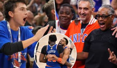 Prince Harry, Timothée Chalamet, more celebs celebrate Knicks win against Spurs