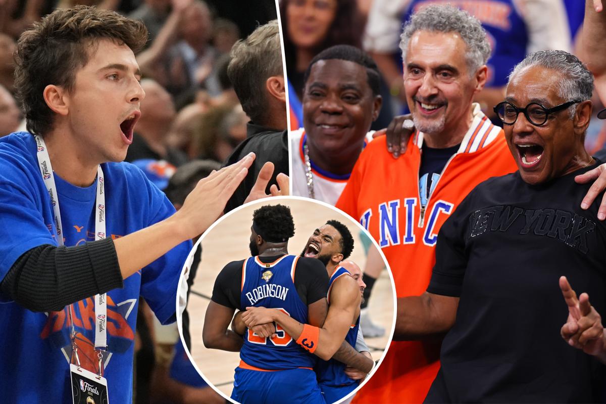 Prince Harry, Timothée Chalamet, more celebs celebrate Knicks win against Spurs