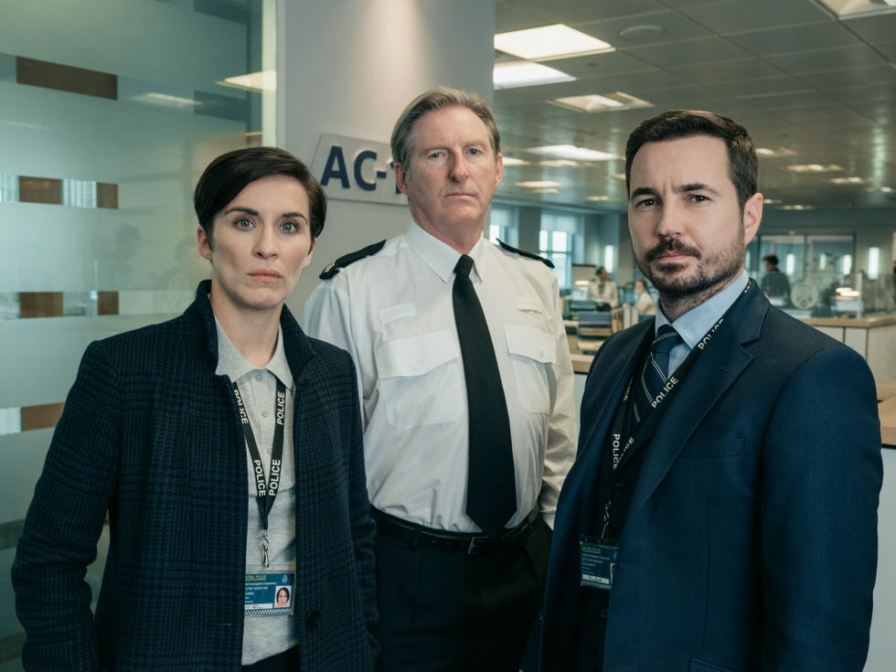 Vicky McClure as Kate Fleming, Adrian Dunbar as Ted Hastings, Martin Compston as Steve Arnott , Line of Duty series 5 - vicky mcclure as kate fleming, adrian dunbar as ted hastings, martin compston as steve arnott , line of duty series 5