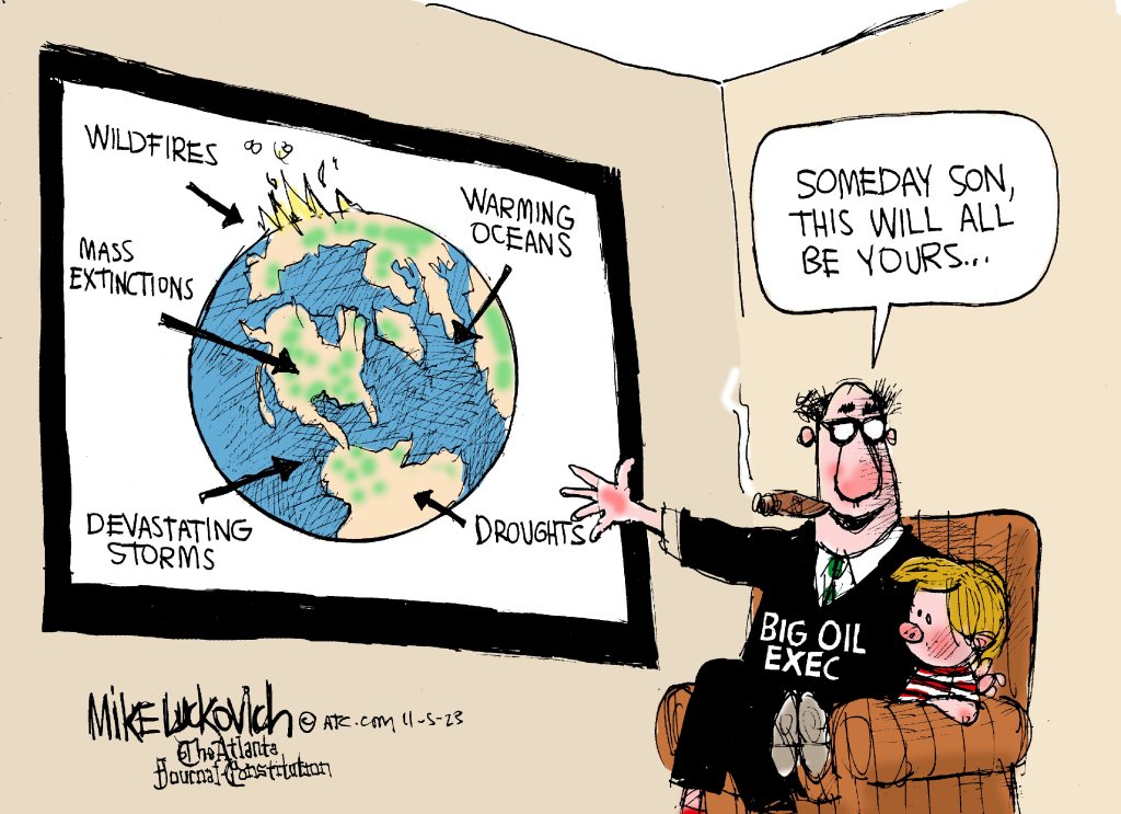 A cartoon by Mike Luckovich.