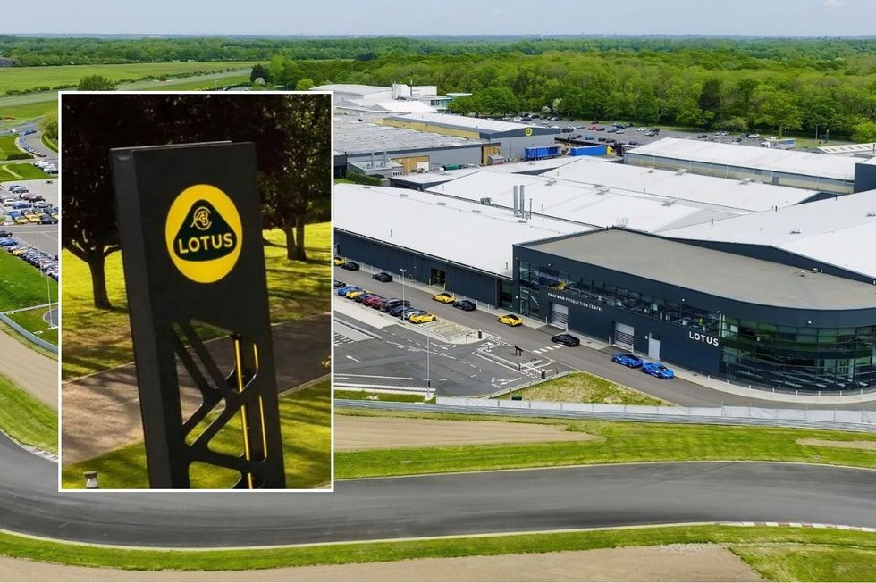 Lotus logo and the new Lotus Hethel Performance Hub