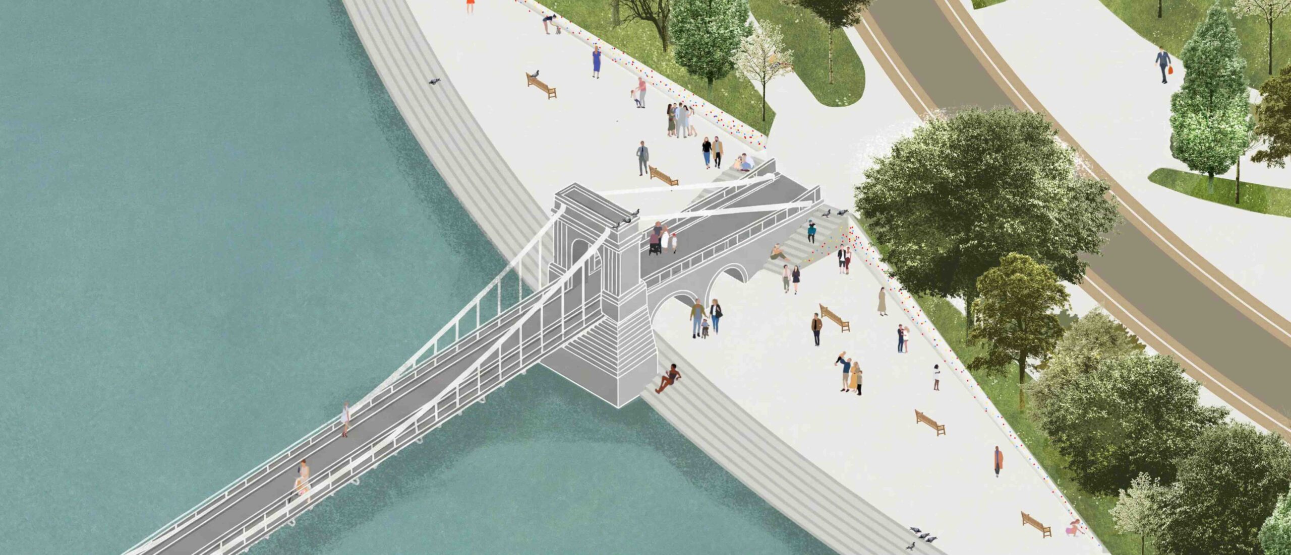 Nine designs revealed for new Wilford Suspension Bridge lovelock structure lovelocks lovelocks in unity 6715x2890 1 scaled