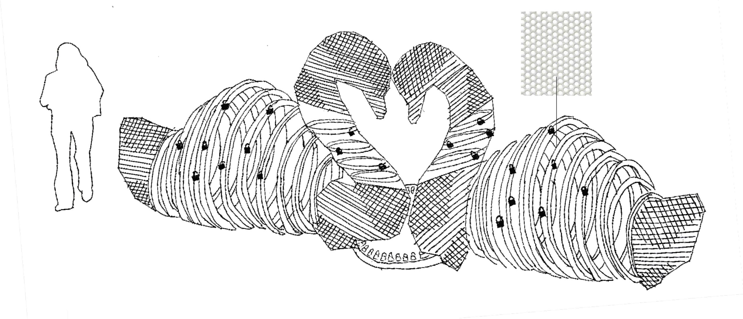 Nine designs revealed for new Wilford Suspension Bridge lovelock structure lovelocks swan heart 5975x2570 1 scaled