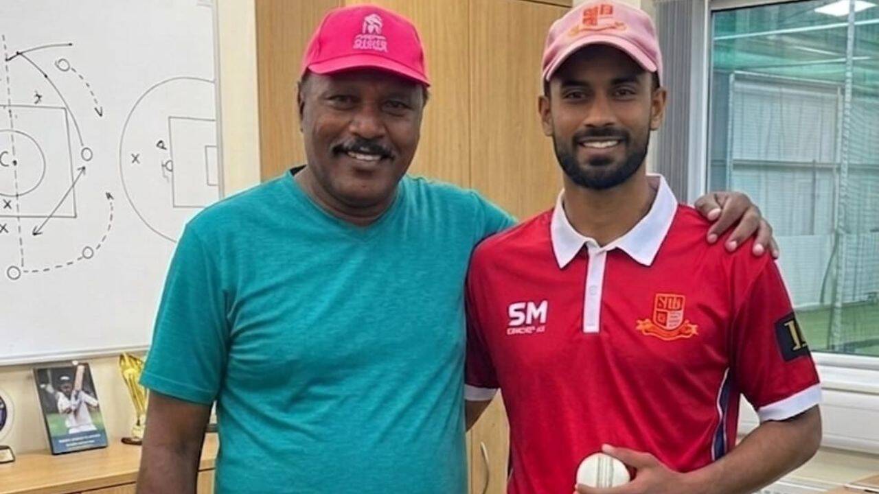 Jai Moondra (right) with his coach Mohan Singh (Special Arrangement) Mohan Singh with Jai Moondra
