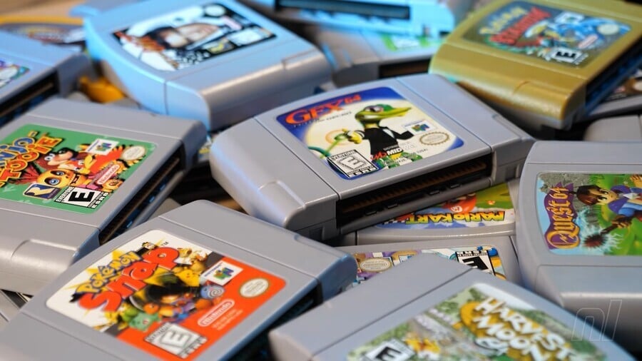 N64 game pile