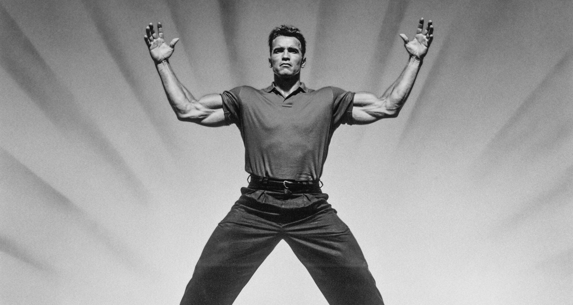 "They always shoot up, so the camera is right there in front of you… The way they shoot, you will always look like a stud." What Arnie Schwarzenegger teaches photographers about the power of the low angle