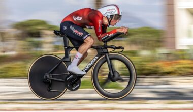 Huub Artz participates in the first stage of the Tirreno-Adriatico cycling race, an 11.5 km individual time trial in Lido di Camaiore, Italy, on March 9, 2026 (Photo by Paolo Giuliani/NurPhoto via Getty Images).