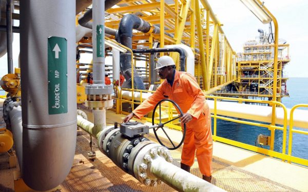 An oil platform