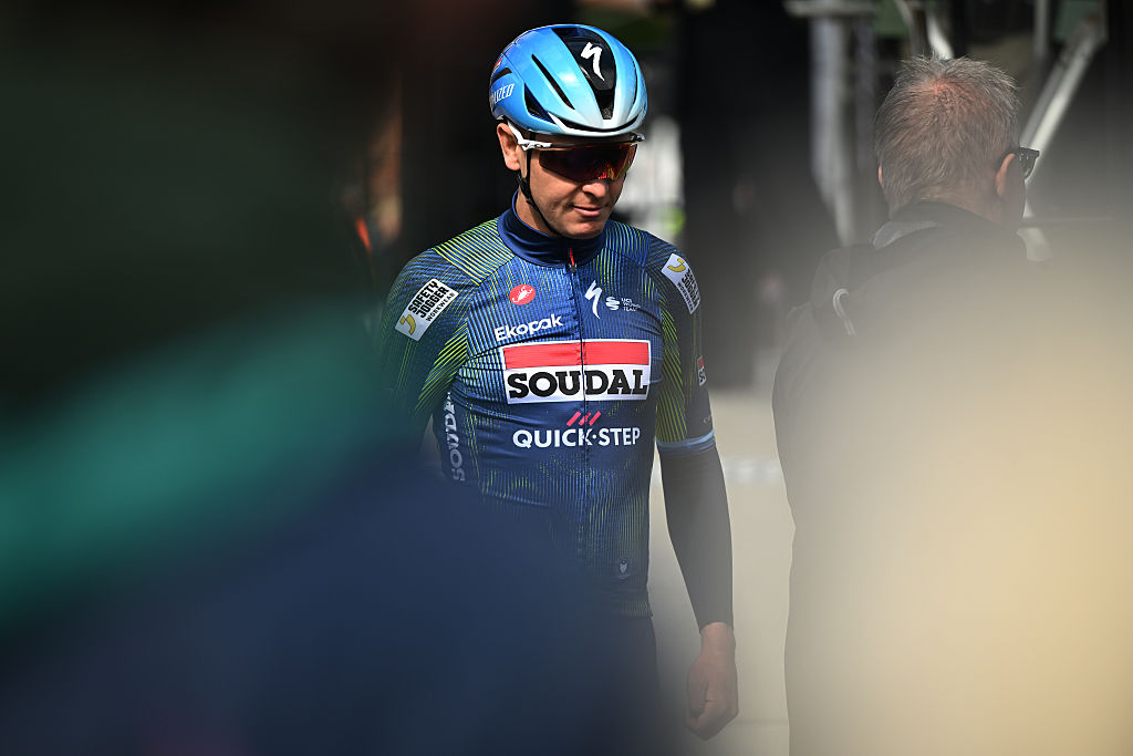 ROSKILDE, DENMARK - JUNE 14: Tim Merlier of Belgium and Team Soudal Quick-Step prior to the 2nd Copenhagen Sprint 2026 - Men&amp;apos;s Elite a 228.2km one day race from Roskilde to Copenhagen / #UCIWT / on June 14, 2026 in Roskilde, Denmark. (Photo by Luc Claessen/Getty Images)