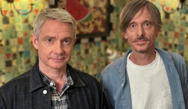 Mackenzie Crook and Martin Freeman are reunited as the BBC celebrates 25 years of The Office - BBC