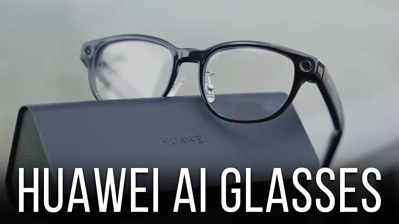 User wearing modern black Huawei AI Glasses activating the Celia voice assistant