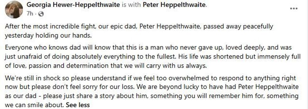 Peter Happelthwaite's daughter