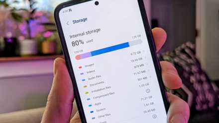 Android storage space screen.