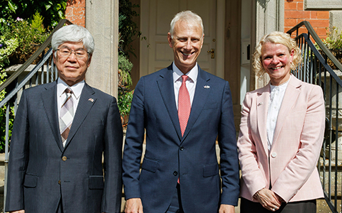 L-R: Masanori Koguchi, President JAEA, Chris Cholerton, Group President Rolls-Royce, Julianne Antrobus, CEO UKNNL.