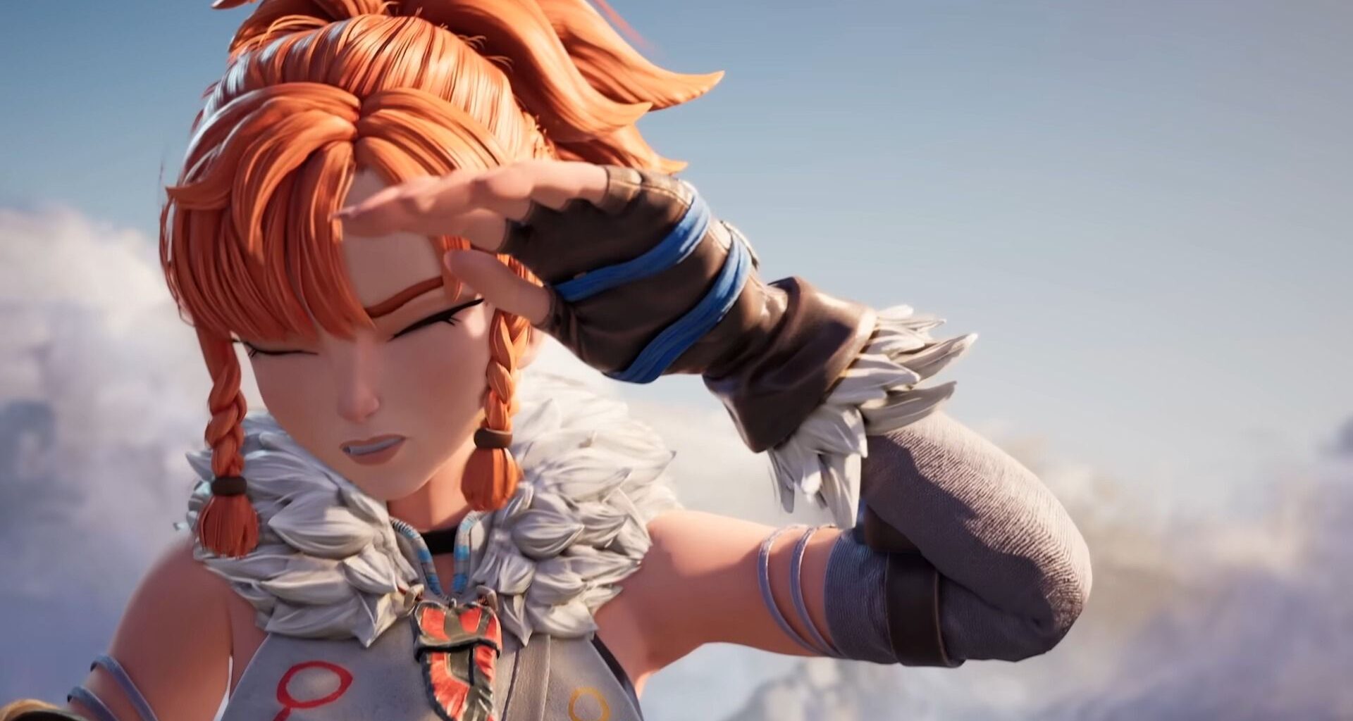 Palworld character wincing at sunlight