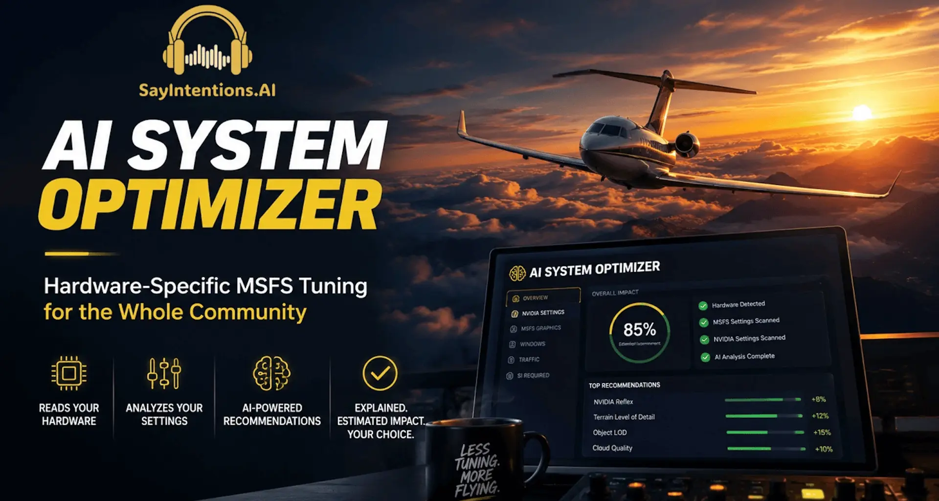 SayIntentions’ free AI optimizer reads your PC and tells you which MSFS settings to change