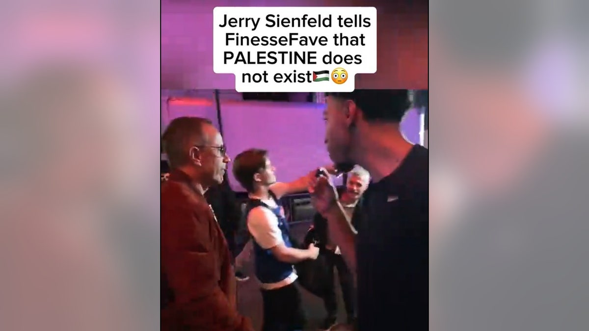 Jerry Seinfeld dismisses influencer trying to get him to say "free Palestine."