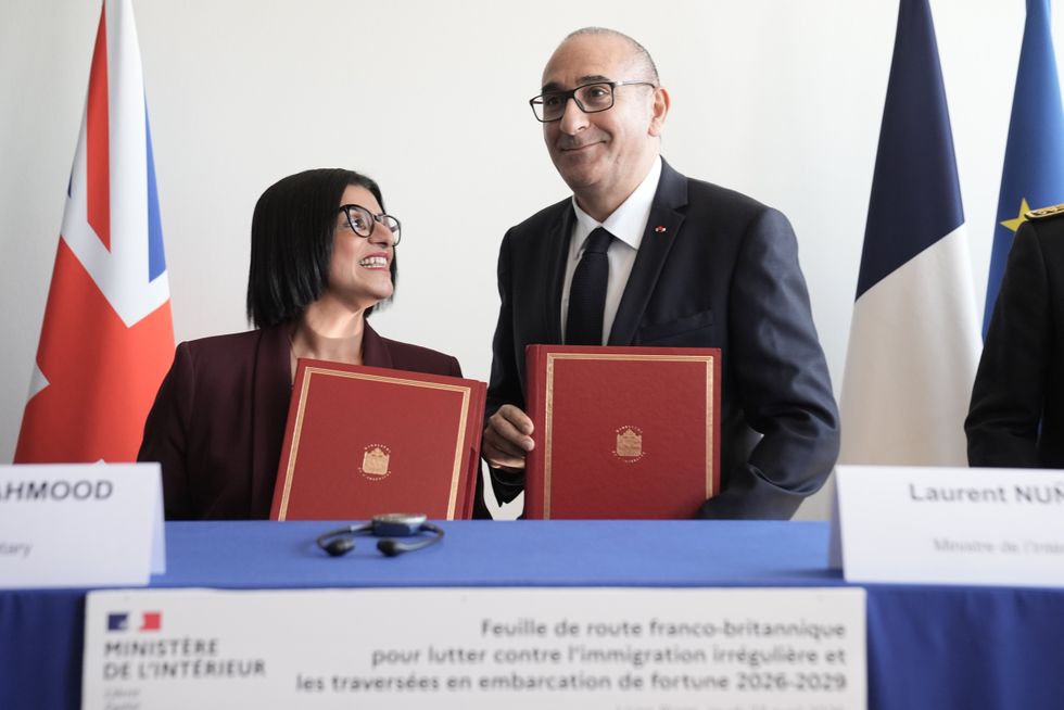 Shabana Mahmood with French Interior Minister, Laurent Nunez