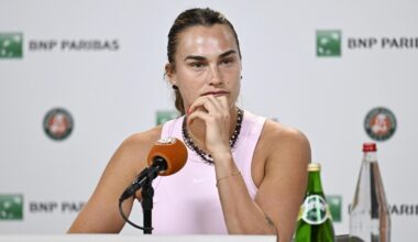 World women's no 1 Aryna Sabalenka cut short her news conferences during the French Open in protest at players' winnings. Pic: AP
