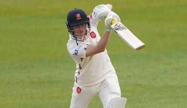 Essex's Jordan Cox in action during day one of the Vitality County Championship match at Trent Bridge, Nottingham. Picture date: Friday Apri