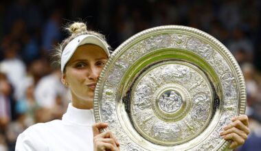 Marketa Vondrousova defeated Ons Jabeur in straight sets in the women's final in the pick of the action from Saturday's action.