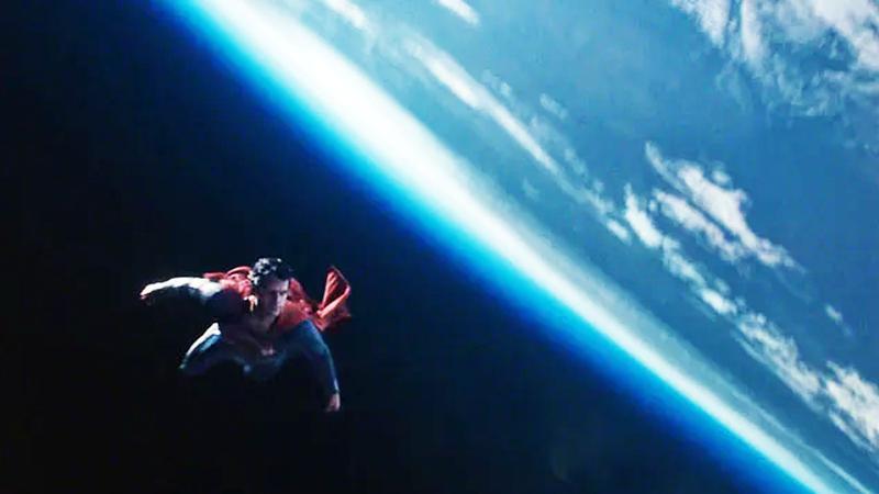 Henry Cavill's Superman flying in space in 'Man of Steel.'