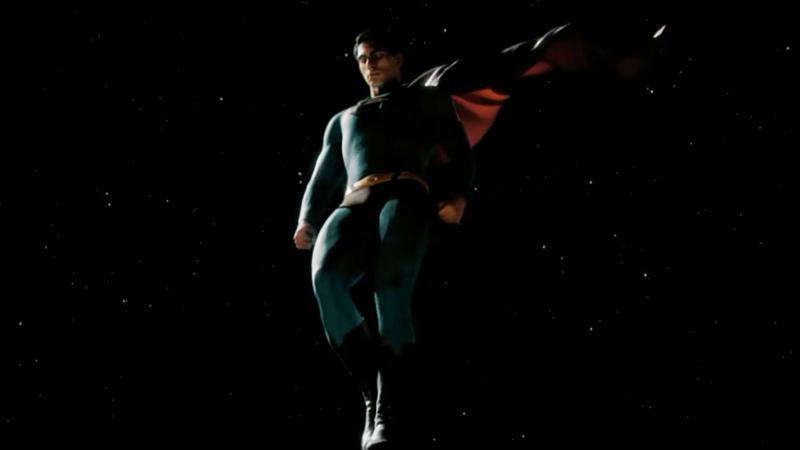 Brandon Routh's Superman flying in space in 'Superman Returns.'