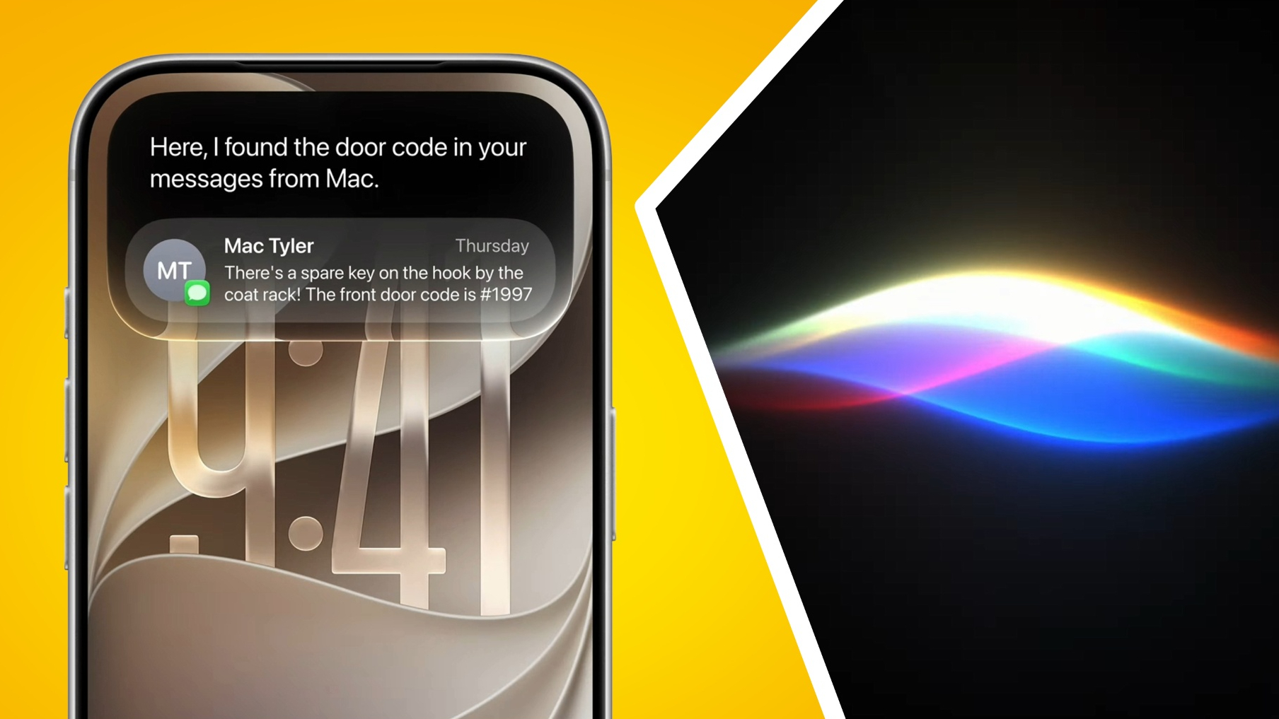 iOS 27 interface alongside the Siri AI logo