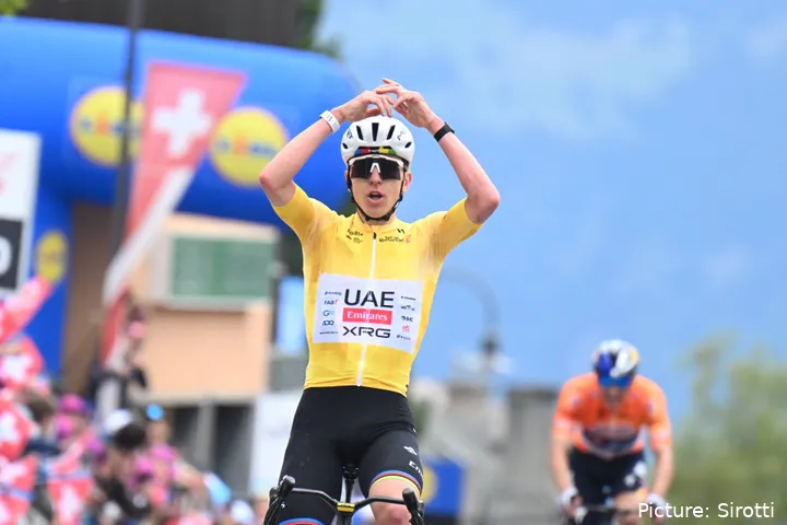 Tadej Pogacar at the 2026 Tour de Romandie