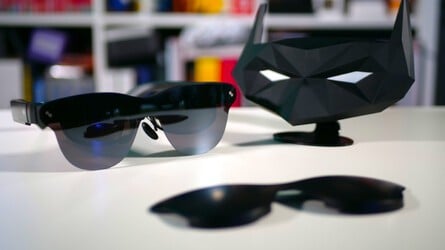 The Batman eye shade is nice, but I'm not sure it's worth the extra outlay compared to the standard glasses