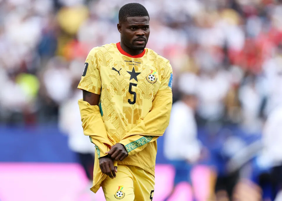 Thomas Partey in World Cup action against England