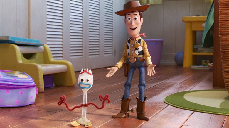 Woody introducing Forky to the other toys in 