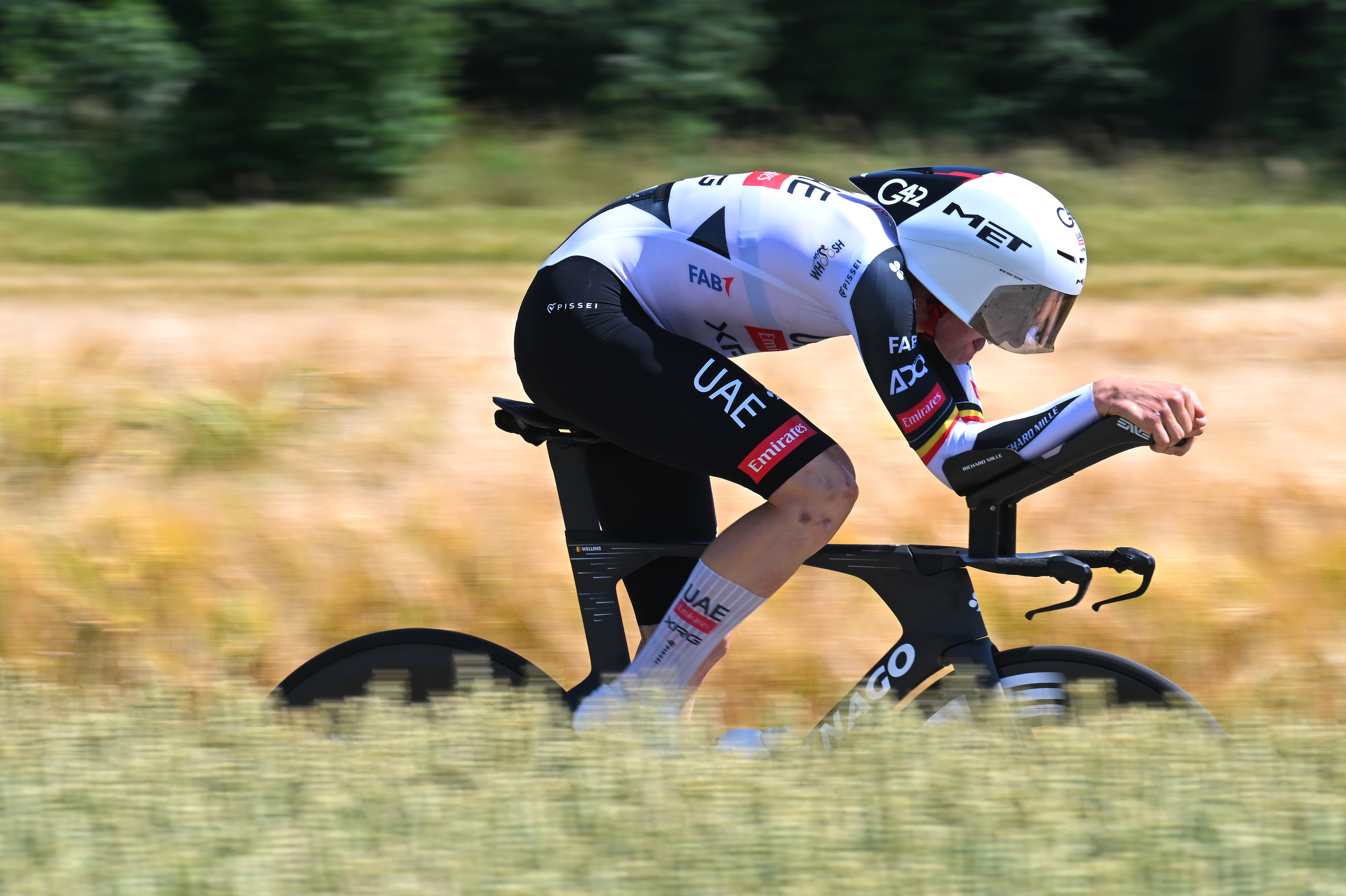 AARBURG, SWITZERLAND - JUNE 20: Tim Wellens of Belgium and UAE Team Emirates - XRG competes during the 89th Tour de Suisse 2026, Stage 4 a 23.7km individual time trial stage from Aarburg to Aarburg / #UCIWT / on June 20, 2026 in Aarburg, Switzerland. (Photo by Tim de Waele/Getty Images)