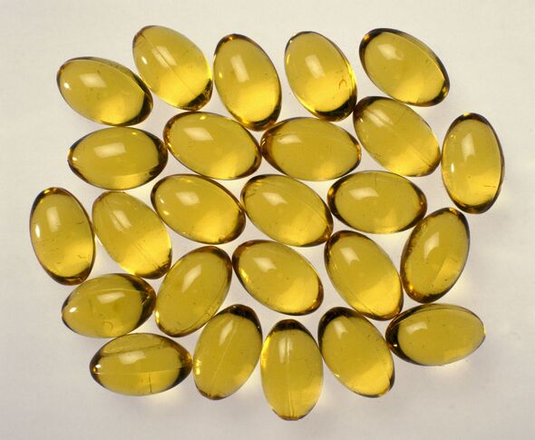Cod liver oil capsules, 1998. Cod liver oil capsules, 1998.