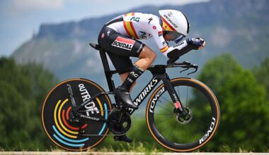 LEZANA DE MENA, SPAIN - MAY 25: Mireia Benito of Spain and AG Insurance - Soudal Team competes during the 10th Vuelta a Burgos Feminas 2025, Stage 4 a 9.41km individual time trial stage from Villasana de Mena to Lezana de Mena / #UCIWWT / on May 25, 2025 in Lezana de Mena, Spain. (Photo by Szymon Gruchalski/Getty Images)