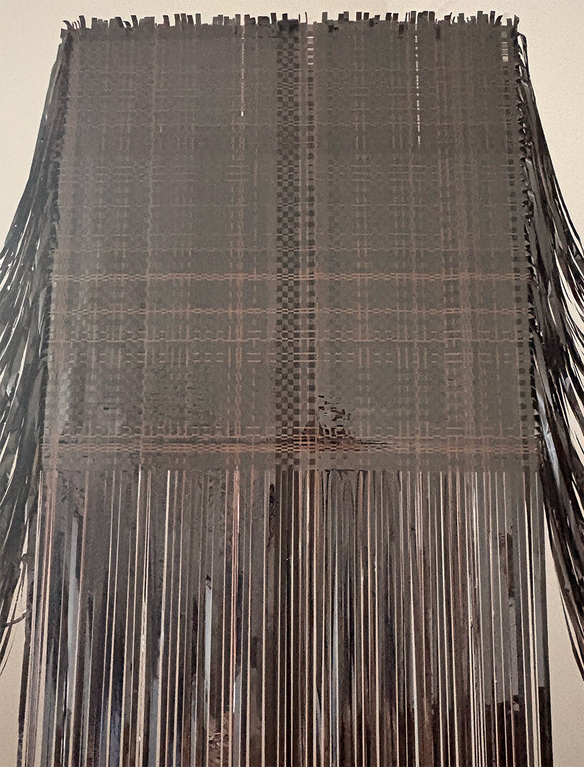 VHS tapes and cassette recordings replace yarn in a woven archive of collective memory - 5
