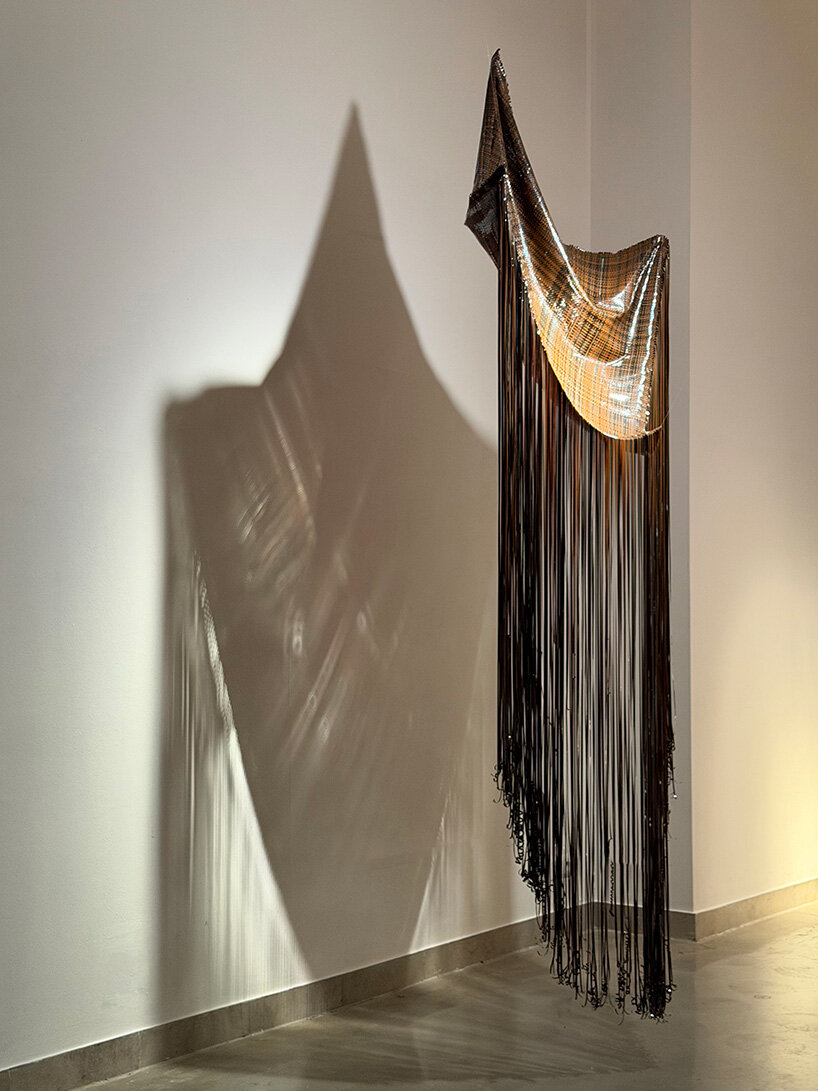 VHS tapes and cassette recordings replace yarn in a woven archive of collective memory - 8