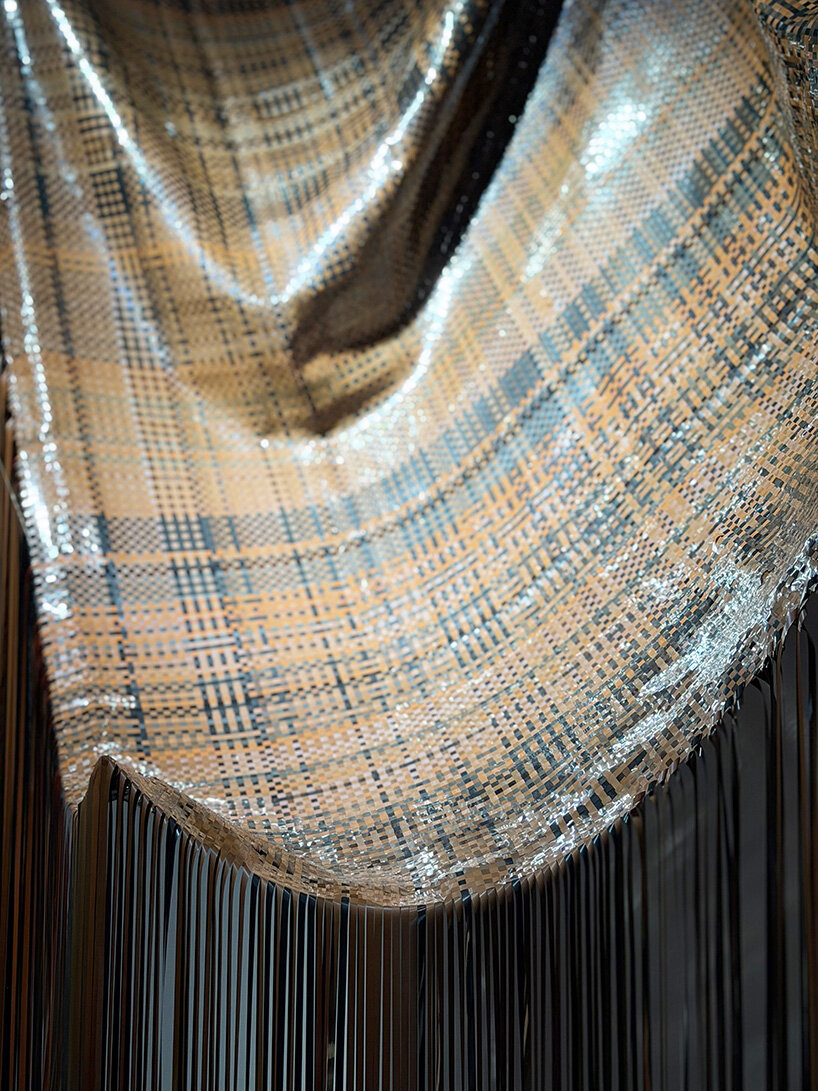 VHS tapes and cassette recordings replace yarn in a woven archive of collective memory - 10