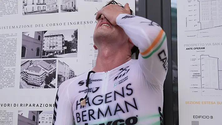 Video - Adam Rafferty just beaten to TT win in U23 Giro