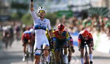 COPENHAGEN, DENMARK - JUNE 21: Lorena Wiebes of Netherlands and Team SD Worx - Protime celebrates at finish line as stage winner during the 1st Copenhagen Sprint 2025 - Women&amp;apos;s Elite a 151km one day race from Roskilde to Copenhagen / #UCIWWT / on June 21, 2025 in Copenhagen, Denmark. (Photo by Szymon Gruchalski/Getty Images)