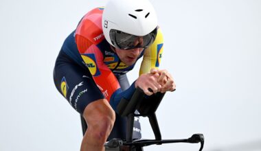 MASSA, ITALY - MAY 19: Derek Gee-West of Canada and Team Lidl - Trek competes during the 109th Giro d&amp;apos;Italia 2026, Stage 10 a 42km individual time trial stage from Viareggio to Massa / #UCIWT / on May 19, 2026 in Massa, Italy. (Photo by Dario Belingheri/Getty Images)