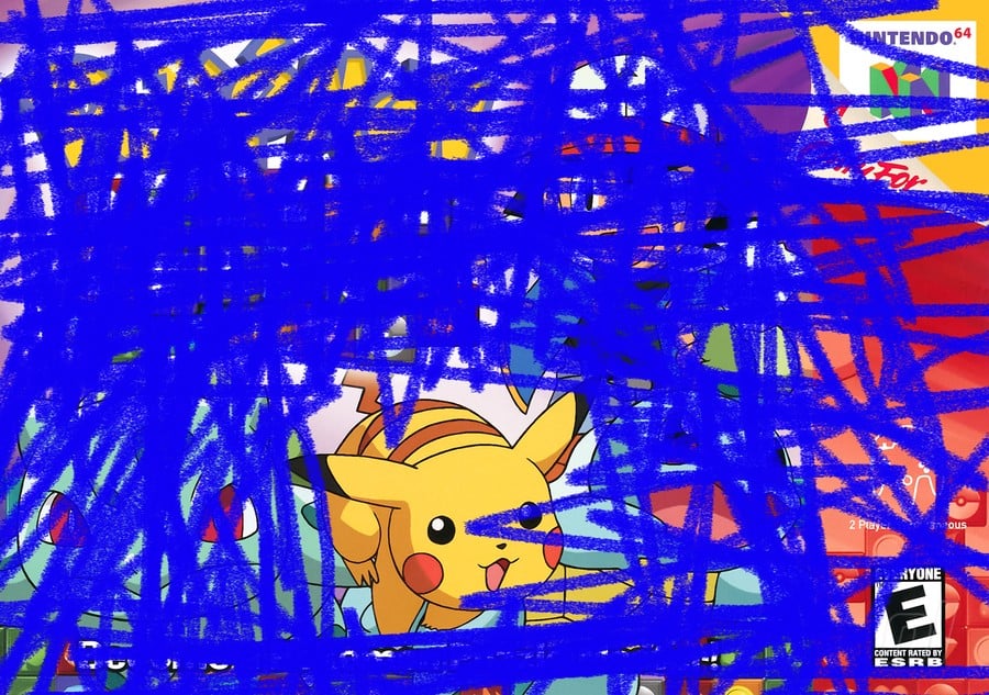 We love Pikachu as much as the next person, but scribbling everywhere but his face? Not cool.