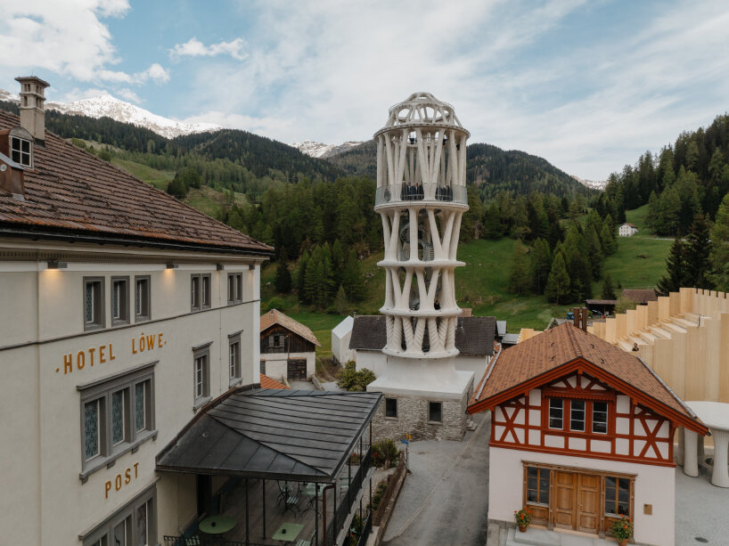 3D printed white tower