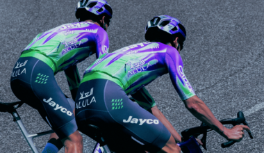 'Unexpected' pop of 'electric' green with purple flames featured in swap-out kits for Jayco AlUla for men's and women's Tour de France