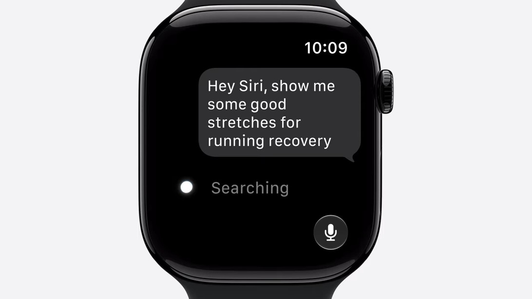 Apple Watch showing text about stretching