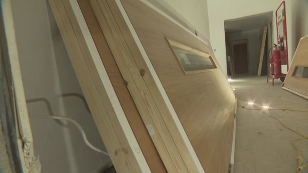Building materials in a new build construction